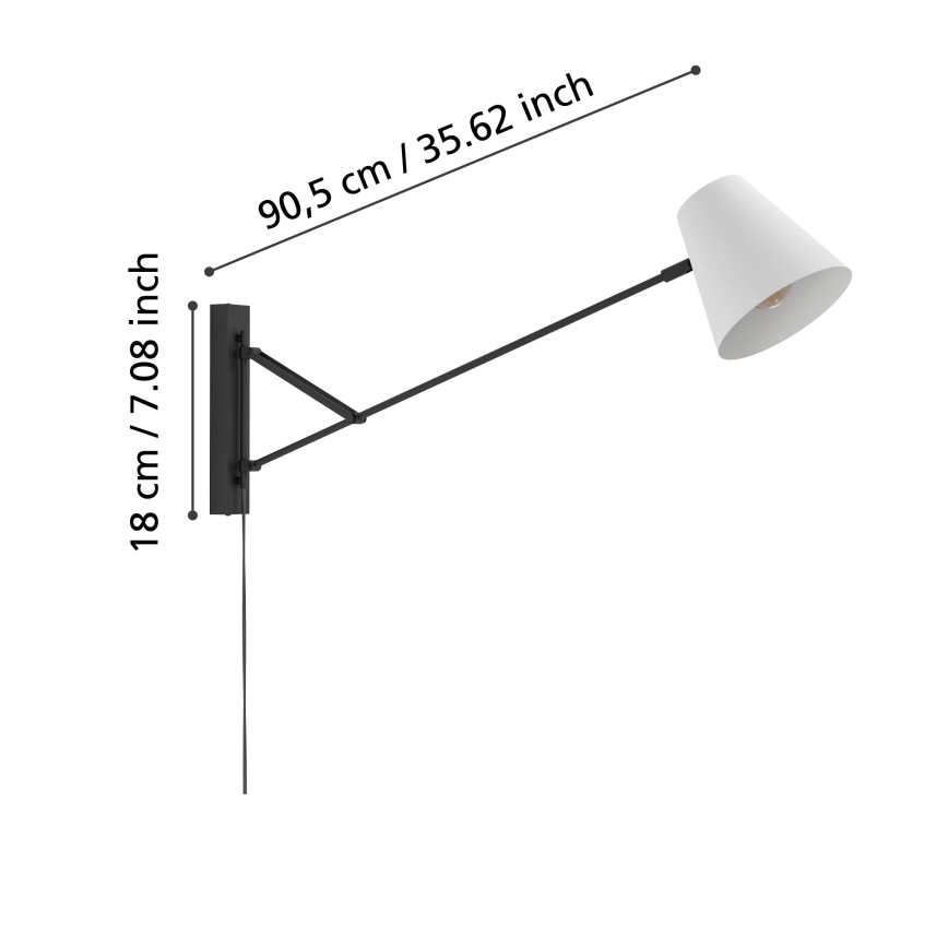 Eglo - Seinavalgusti 1xE27/40W/230V