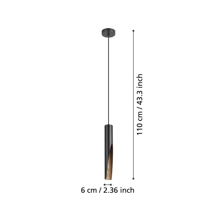 Eglo - LED Lühter 1xGU10/4,5W/230V must/pruun