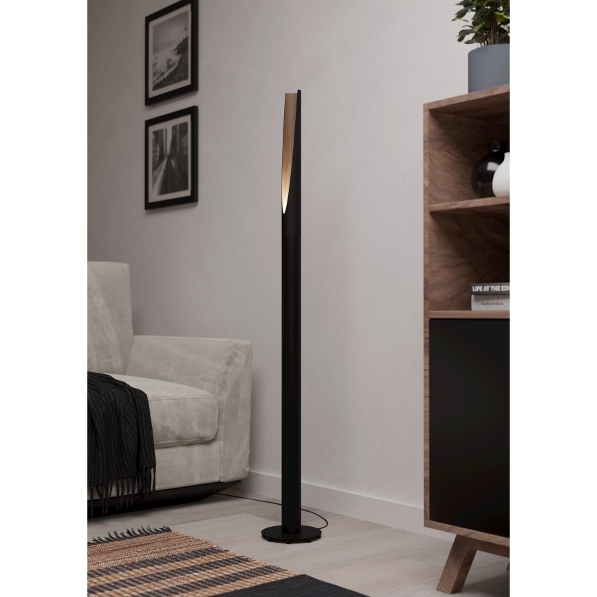 Eglo - LED Põrandalamp 1xGU10/4,5W/230V must/pruun