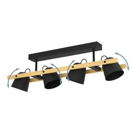 Eglo - LED RGBW Hämardatav pinnale kinnitatav lühter 4xLED/3,7W/230V 2700-6500K