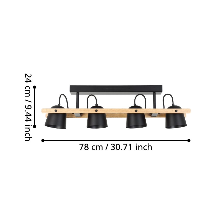 Eglo - LED RGBW Hämardatav pinnale kinnitatav lühter 4xLED/3,7W/230V 2700-6500K