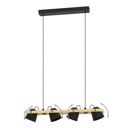 Eglo - LED RGBW Hämardatav lühter 4xLED/3,7W/230V 2700-6500K