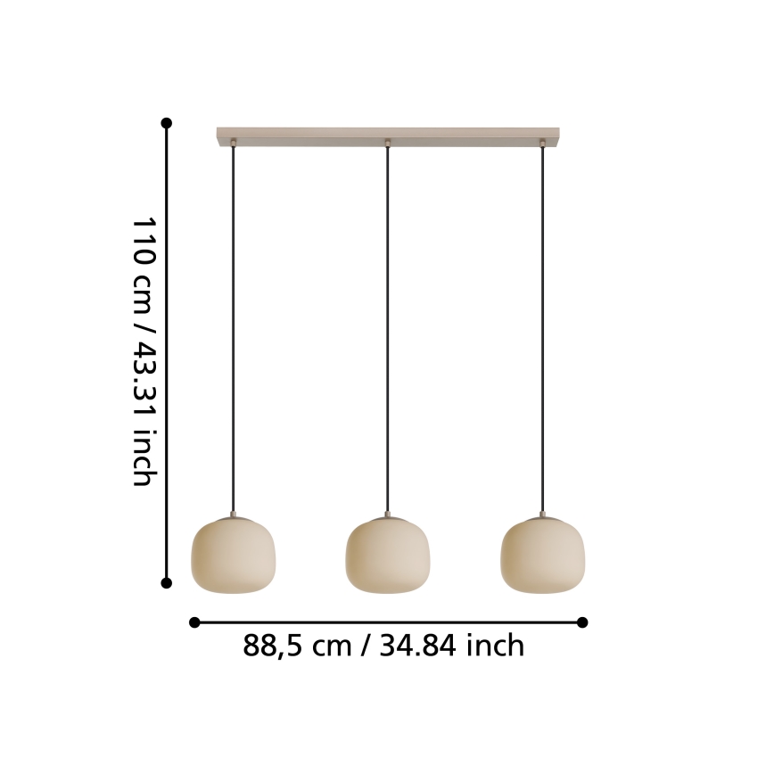 Eglo - Lühter 3xE27/40W/230V