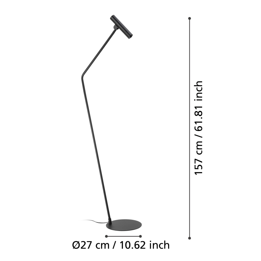 Eglo - LED Põrandalamp LED/5W/230V 3000K must