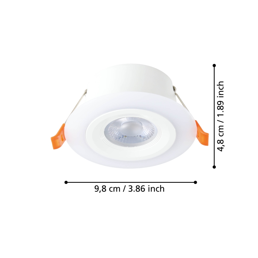 Eglo - KOMPLEKT 3x LED süvistatavat laevalgustit LED/4,8W/230V valge