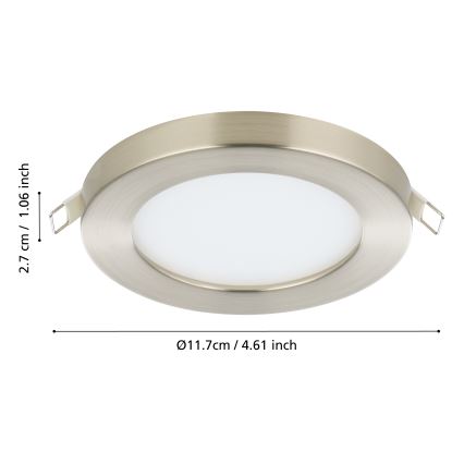 Eglo - LED Süvistatav valgusti LED/5,5W/230V 3000K kroom