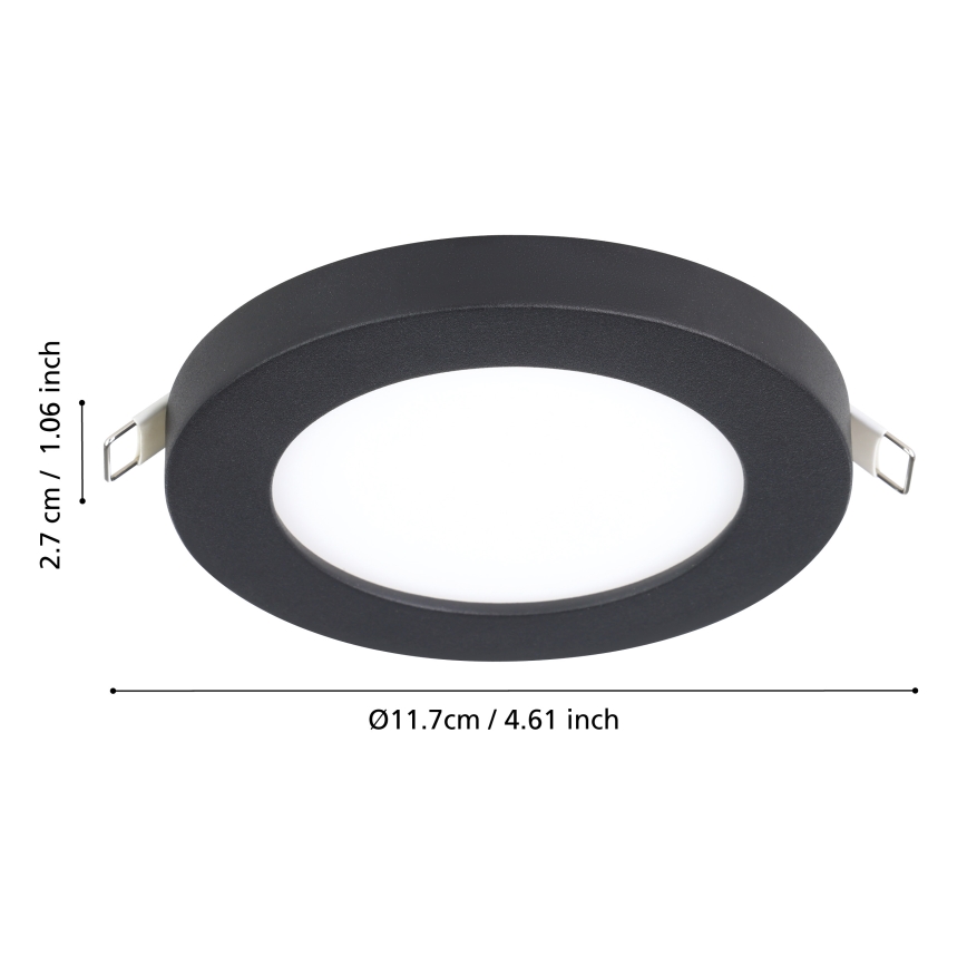 Eglo - LED Süvistatav valgusti LED/5,5W/230V 4000K must