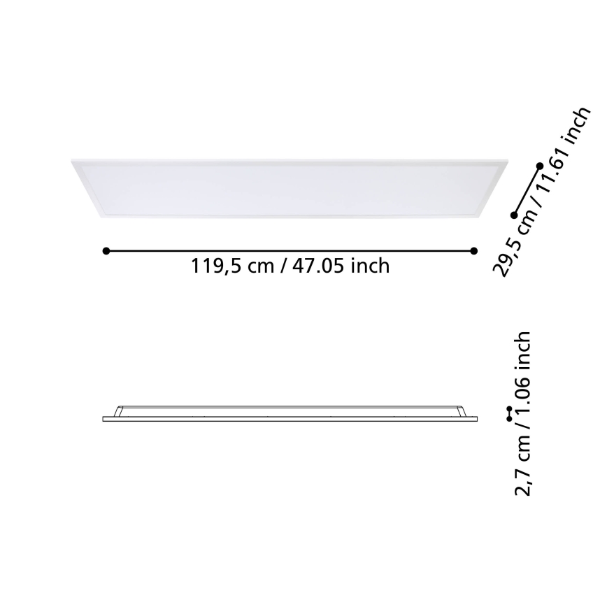 Eglo - LED Pinnale kinnitatav valguspaneel LED/34,5W/230V 120x30 cm