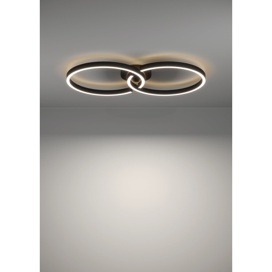 Eglo 900955 - LED RGB Hämardatav laevalgusti LED/19,5W/230V 2700-6500K must + kaugjuhtimispult