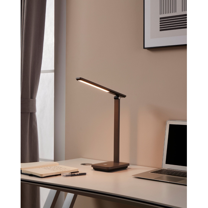 Eglo - LED Hämardatav laetav laualamp LED/3,6W/5V 1800mAh pruun