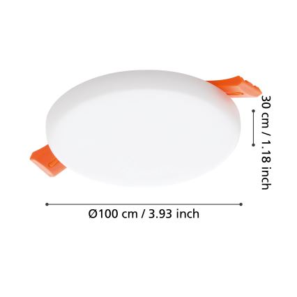 Eglo - LED Süvistatav valgusti vannituppa LED/5,5W/230V d. 10 cm IP65