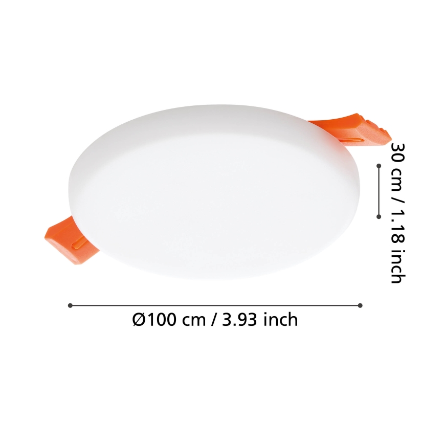 Eglo - LED Süvistatav valgusti vannituppa LED/5,5W/230V d. 10 cm IP65