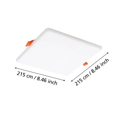 Eglo - LED Süvistatav valgusti vannituppa LED/18W/230V 21,5x21,5 cm IP65