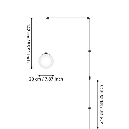 Eglo - Lühter 1xE27/40W/230V