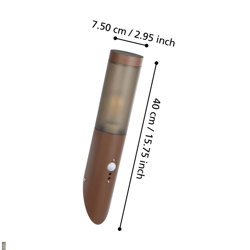 Eglo - Väli seinavalgusti koos anduriga 1xE27/15W/230V IP44