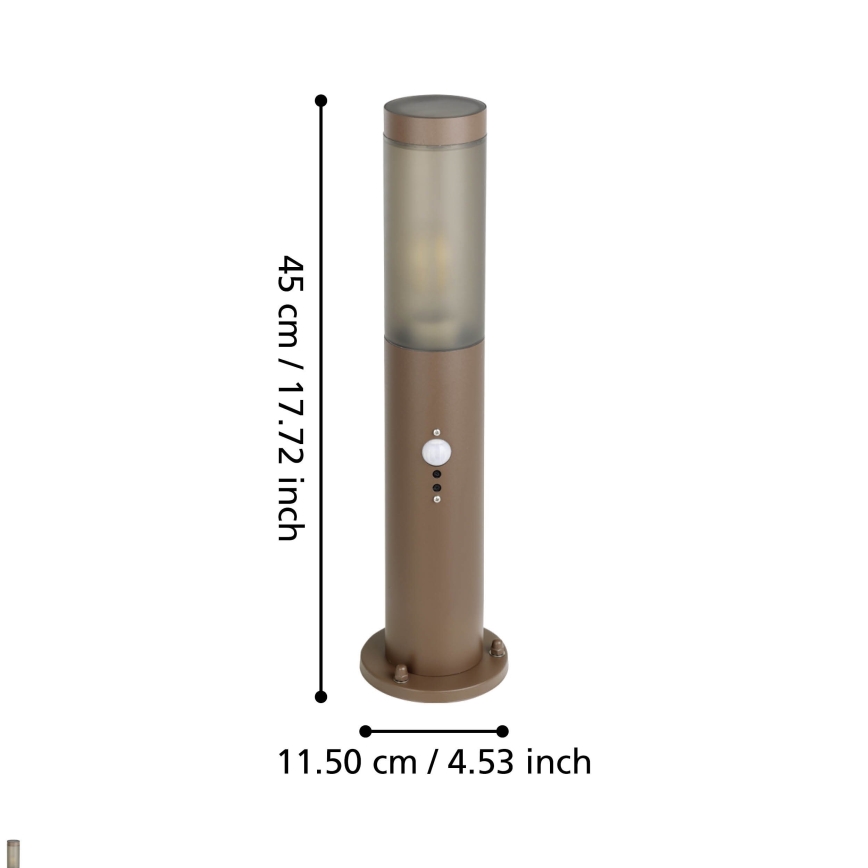 Eglo - Välivalgusti koos anduriga 1xE27/15W/230V 45 cm IP44