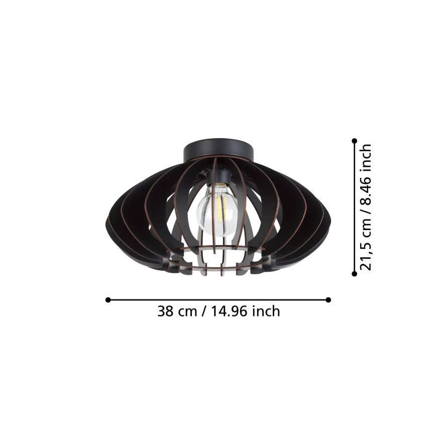 Eglo - Laevalgusti 1xE27/40W/230V d. 38 cm must