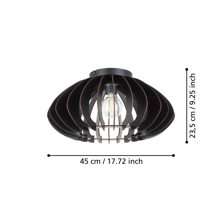 Eglo - Laevalgusti 1xE27/40W/230V d. 45 cm must