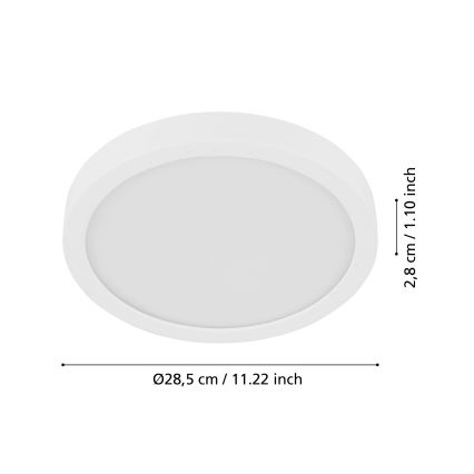 Eglo - LED laelamp liikumisanduriga FUEVA LED/17W/230V 3000K ø 28,5 cm