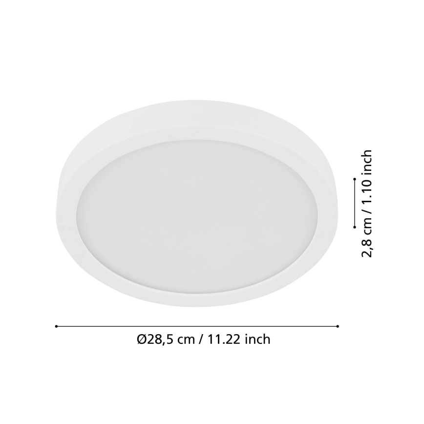Eglo - LED Laevalgusti koos anduriga FUEVA LED/17W/230V 3000K ø 28,5 cm