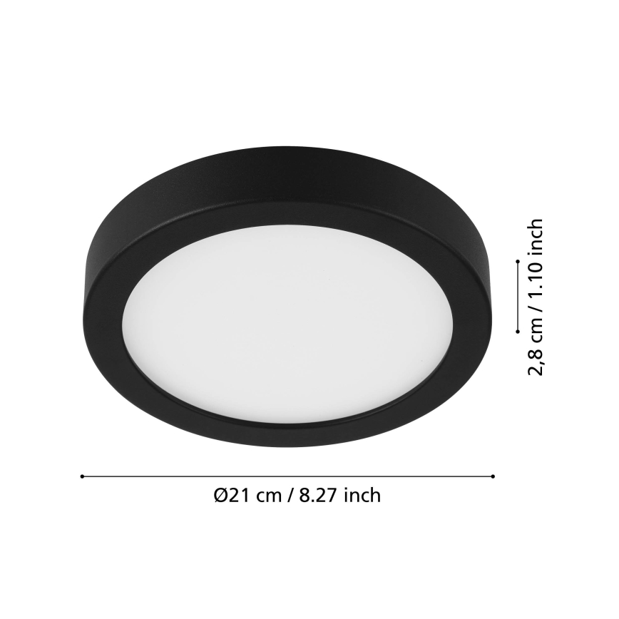 Eglo - LED Laevalgusti koos anduriga LED/17W/230V 3000K must