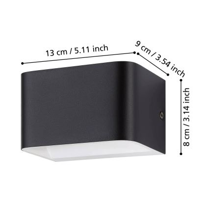 Eglo - LED Seinavalgusti LED/6W/230V 3000K must