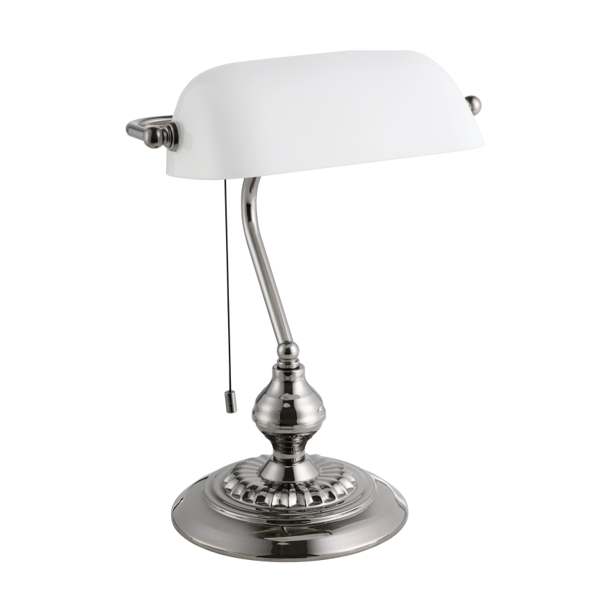 Eglo - Laualamp 1xE27/60W/230V valge/läikiv kroom