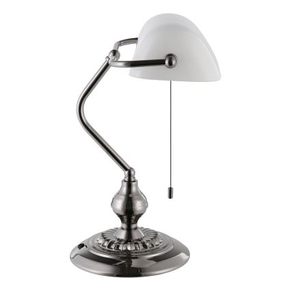 Eglo - Laualamp 1xE27/60W/230V valge/läikiv kroom