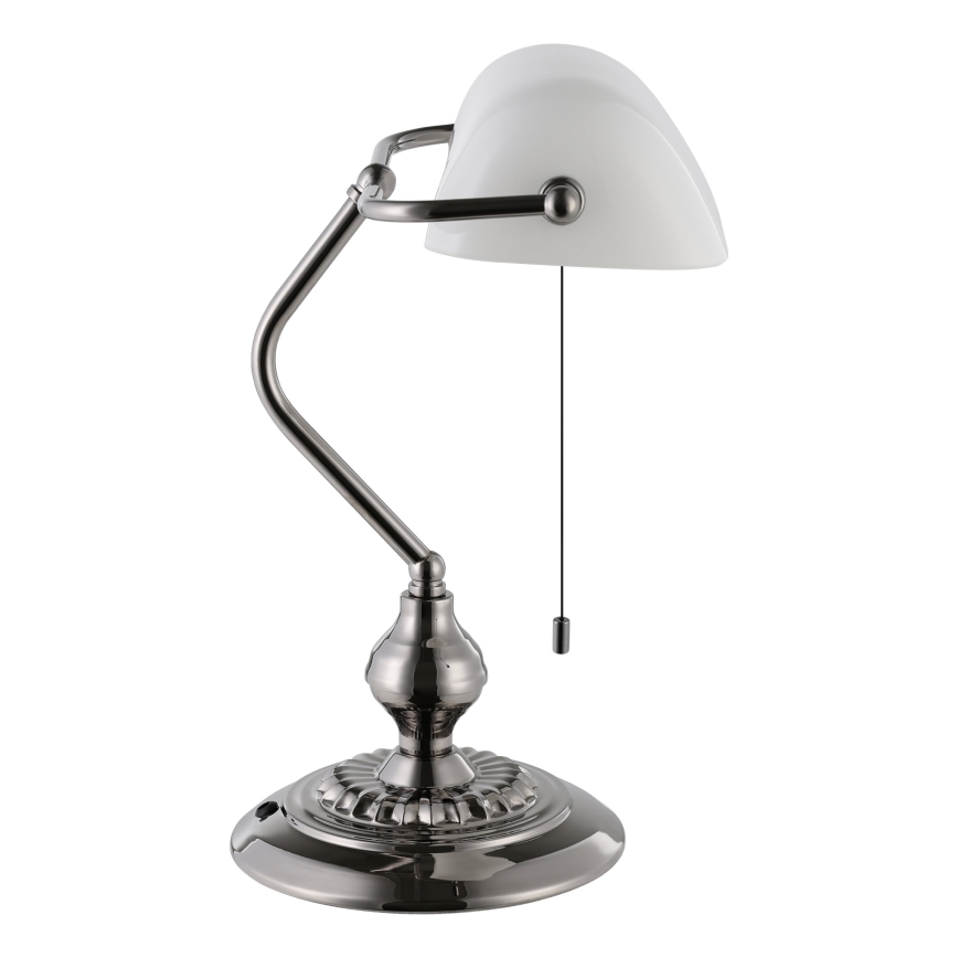 Eglo - Laualamp 1xE27/60W/230V valge/läikiv kroom