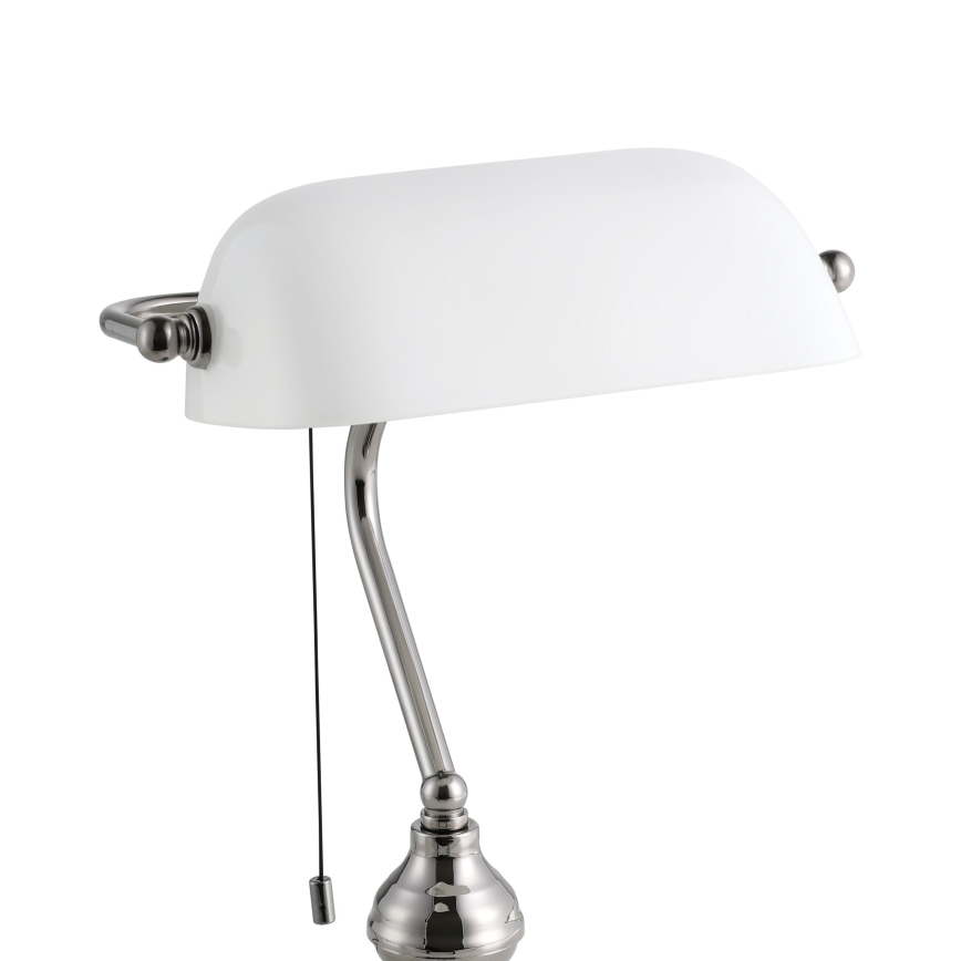 Eglo - Laualamp 1xE27/60W/230V valge/läikiv kroom