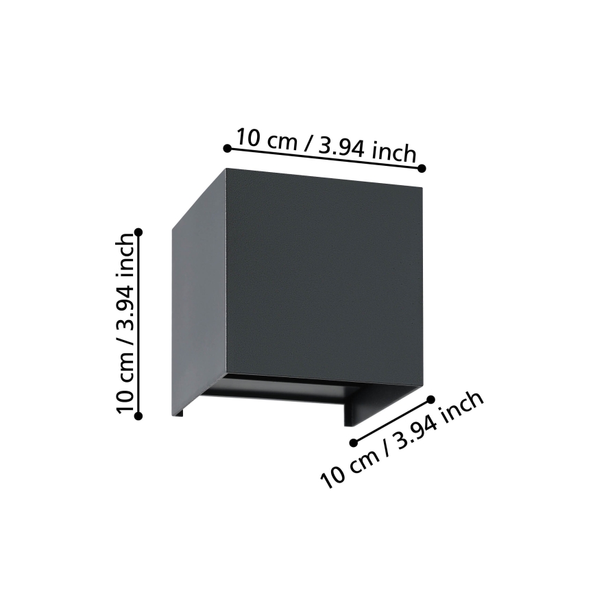 Eglo - LED Seinavalgusti 2xLED/1,5W/230V 3000K must