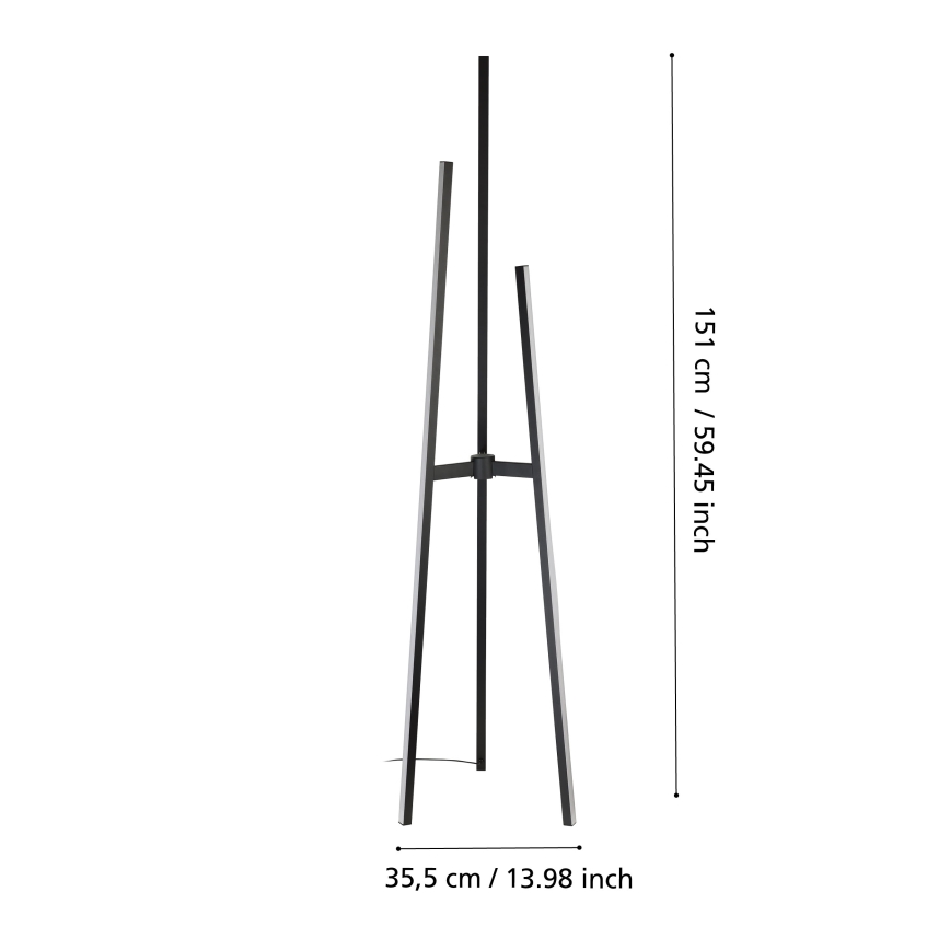 Eglo - LED põrandalamp LED/30W/230V must