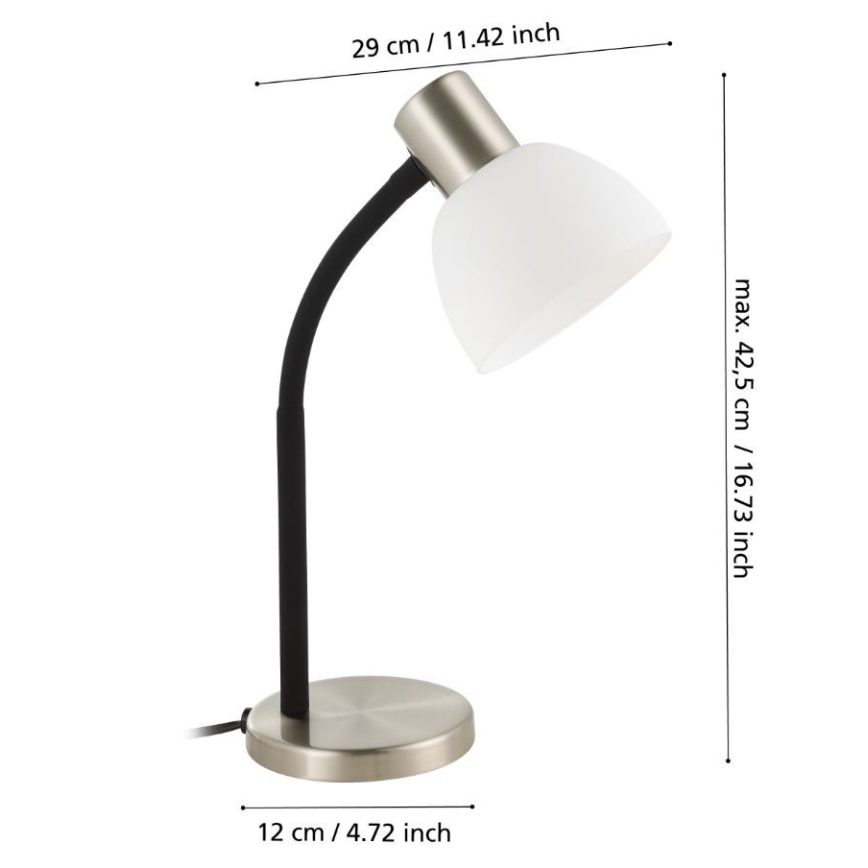 Eglo - Laualamp 1xE14/25W/230V matt kroom