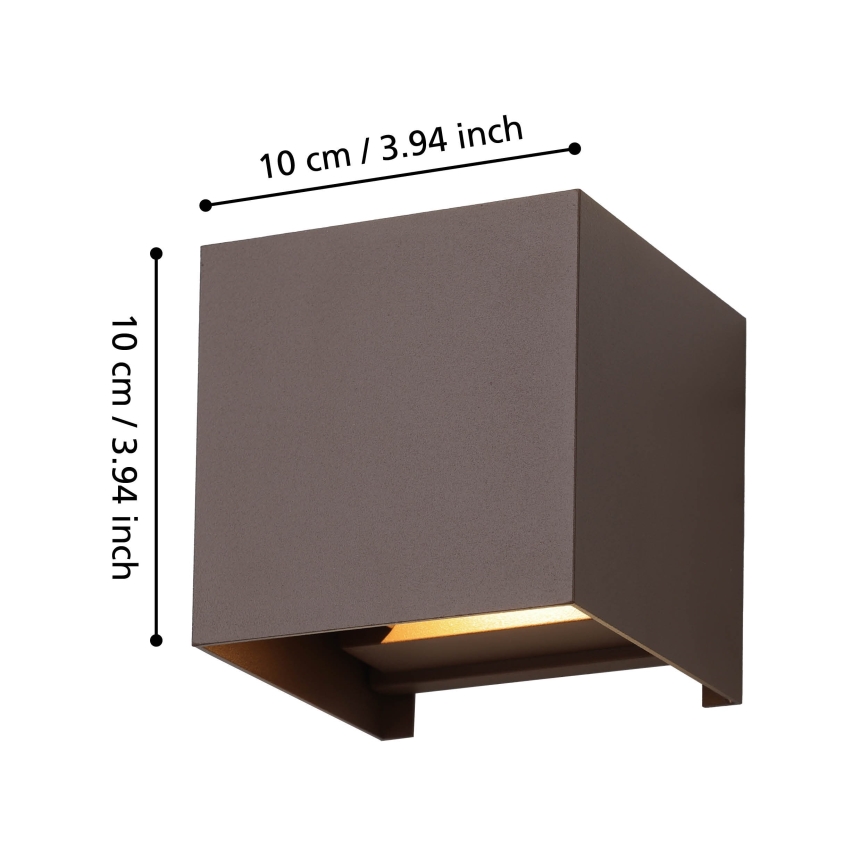 Eglo - LED Väli seinavalgusti 2xLED/2,8W/230V IP54 pruun