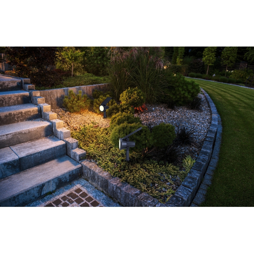 Eglo - LED RGBW hämardatav päikeselamp LED/3W/4,5V IP44 must + kaugjuhtimispult