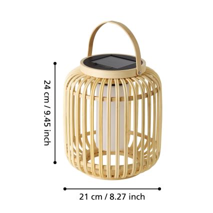 Eglo - LED Päikesepaneeliga laualamp LED/3,3W/3,7V 1800 mAh IP44