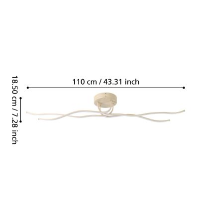 Eglo - LED laevalgusti LED/37W/230V pruun