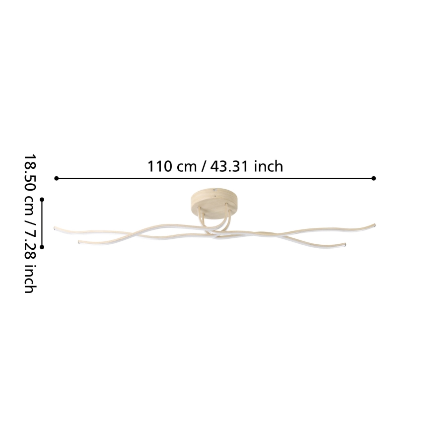 Eglo - LED laevalgusti LED/37W/230V pruun