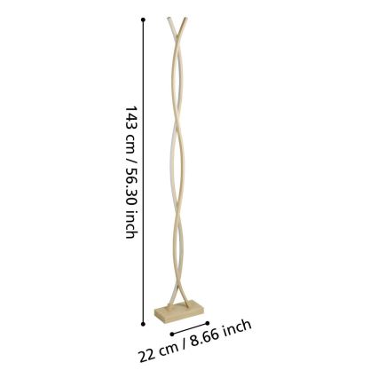 Eglo - LED põrandalamp LED/36W/230V kuldne