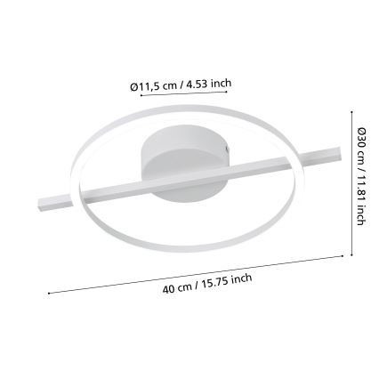 Eglo - LED RGB Hämardatav laevalgusti LED/17W/230V 2700-6500K valge + kaugjuhtimispult