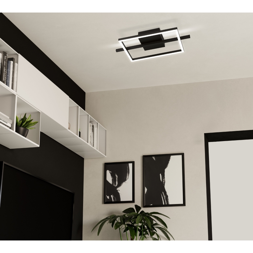 Eglo - LED RGB Hämardatav laevalgusti LED/17W/230V 2700-6500K must + kaugjuhtimispult