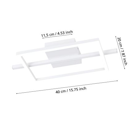 Eglo - LED RGB Hämardatav laevalgusti LED/17W/230V 2700-6500K valge + kaugjuhtimispult