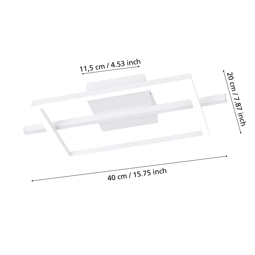 Eglo - LED RGB Hämardatav laevalgusti LED/17W/230V 2700-6500K valge + kaugjuhtimispult