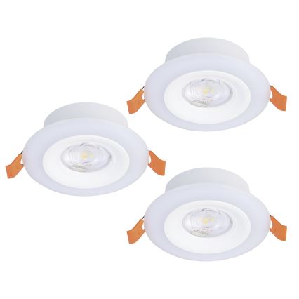 Eglo - KOMPLEKT 3xLED RGBW Hämardatav süvistatav valgusti vannituppa 3xLED/3,8W/230V 2700-6500K IP44 + kaugjuhtimispult