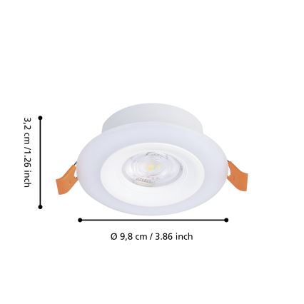 Eglo - KOMPLEKT 3xLED RGBW Hämardatav süvistatav valgusti vannituppa 3xLED/3,8W/230V 2700-6500K IP44 + kaugjuhtimispult