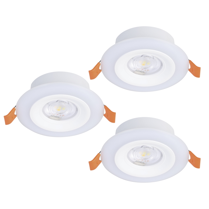 Eglo - komplekt 3× LED RGBW hämardatav vannitoa süvistatav laevalgusti LED/3,8 W/230 V 2700–6500 K IP44 + kaugjuhtimispult