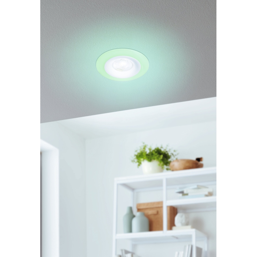 Eglo - komplekt 3× LED RGBW hämardatav vannitoa süvistatav laevalgusti LED/3,8 W/230 V 2700–6500 K IP44 + kaugjuhtimispult