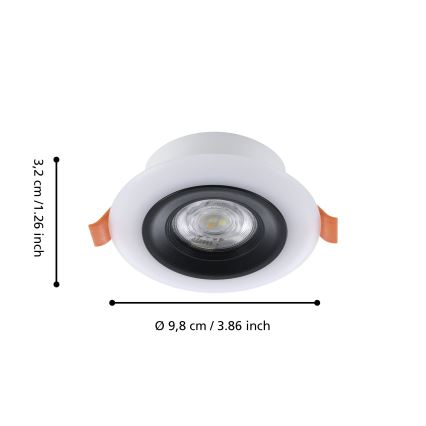 Eglo - KOMPLEKT 3x LED RGBW hämardatav vannitoa sissepandav laevalgusti LED/3,8W/230V 2700-6500K IP44 + kaugjuhtimispult