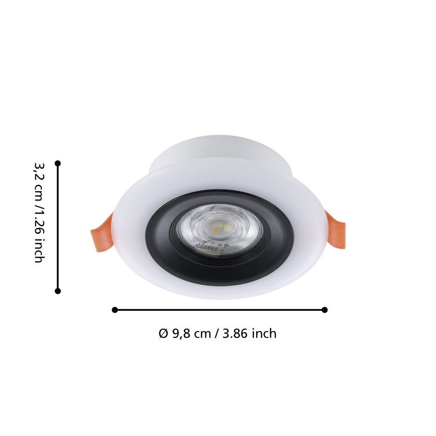 Eglo - KOMPLEKT 3x LED RGBW hämardatav vannitoa sissepandav laevalgusti LED/3,8W/230V 2700-6500K IP44 + kaugjuhtimispult