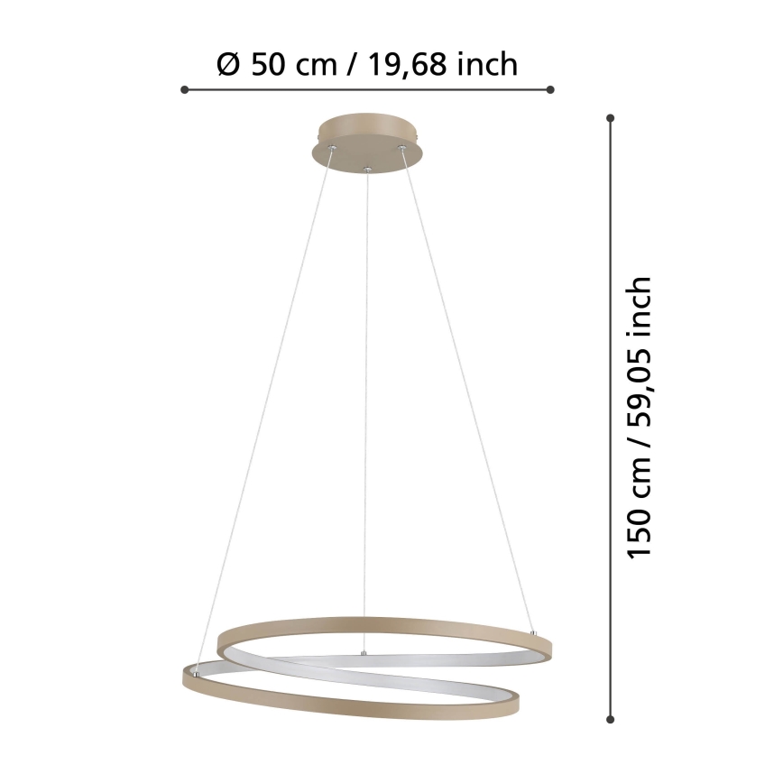 Eglo - LED Lühter LED/36W/230V 3000K beež